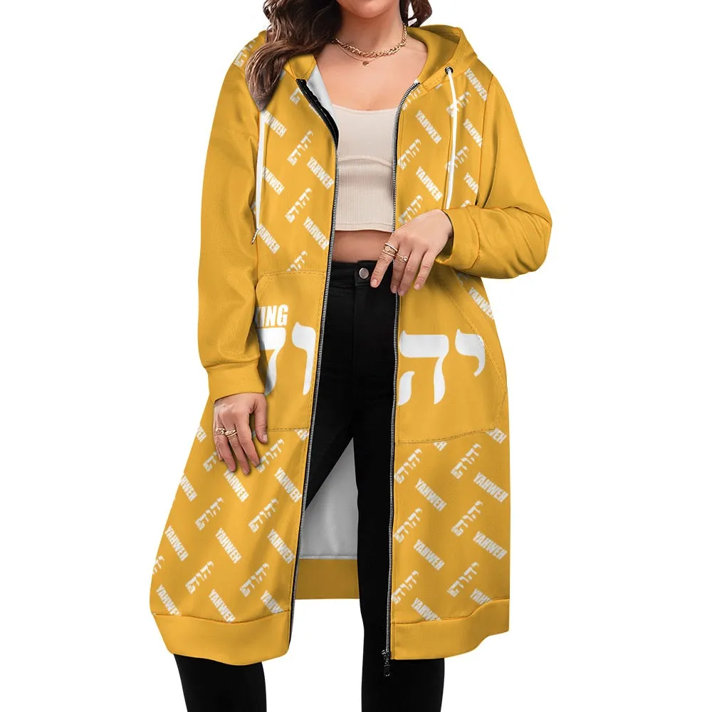 KING YAHWEH LADIES' KNEE LENGTH HOODIE