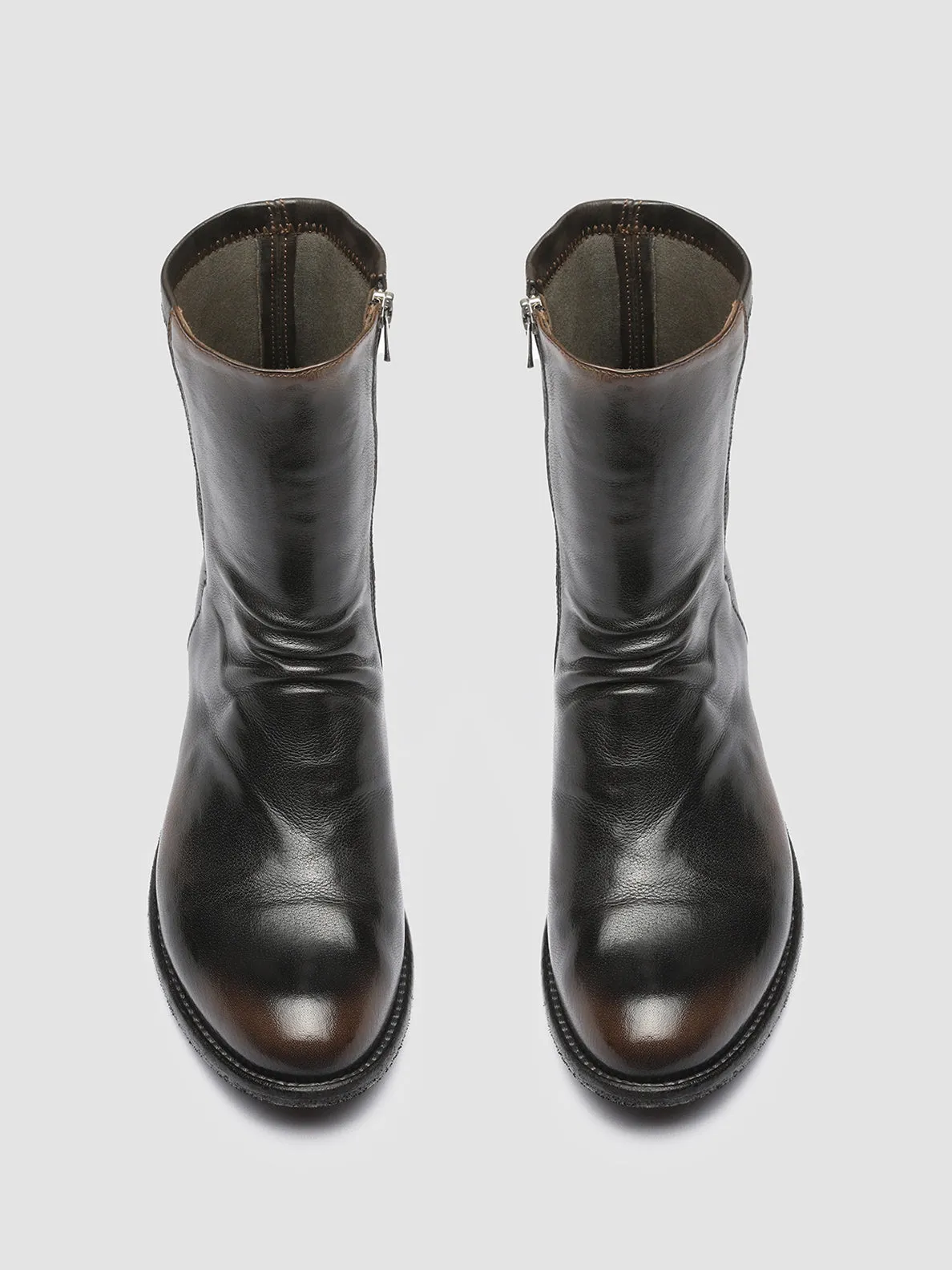 LISON 041 - Black Leather Ankle Boots