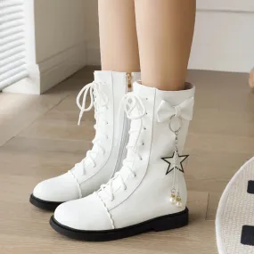 Martin Boots With Bow