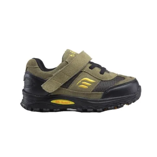 Mt. Emey 3301-7L Green/Black - Children Straight Last Athletic Shoes with Elastic Laces