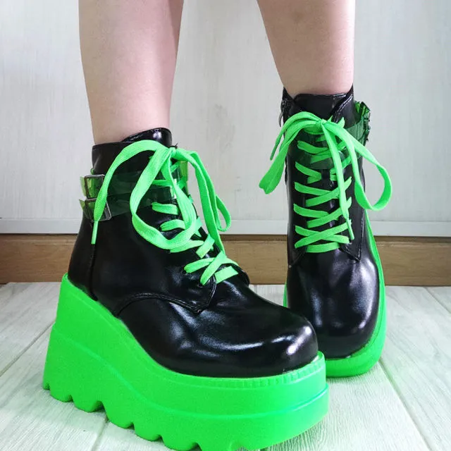 Romildi Brand Design Big sizes 43 Platform High Heels Cosplay Fashionable Autumn Winter Wedges Shoes Ankle Boots Women