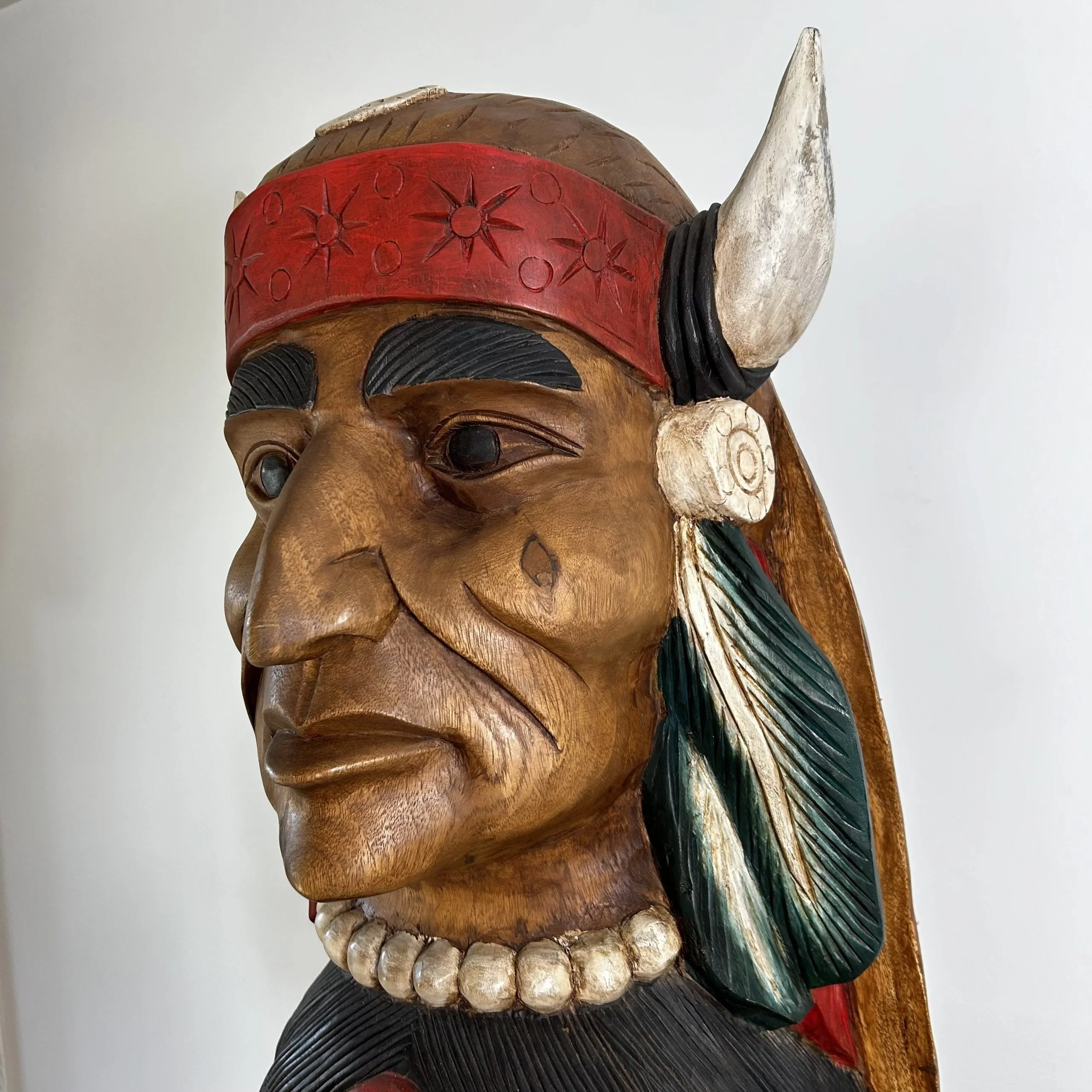 Totem Pole, Native American Carved Heads